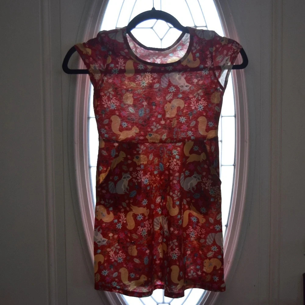 WONDER NATION Forest Friends Skater Dress Size 6/6X